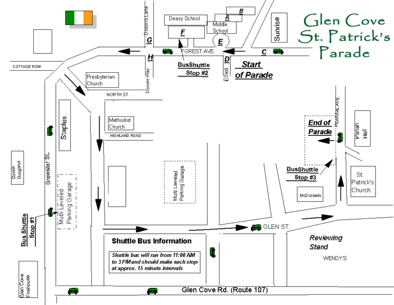 Parade Route and Directions — The Glen Cove St. Patrick's Day Parade